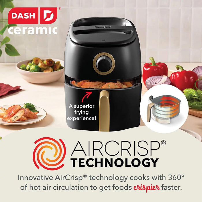 Dash Ceramic Tasti-Crisp Express Air Fryer 2.6QT (Assorted Colors)