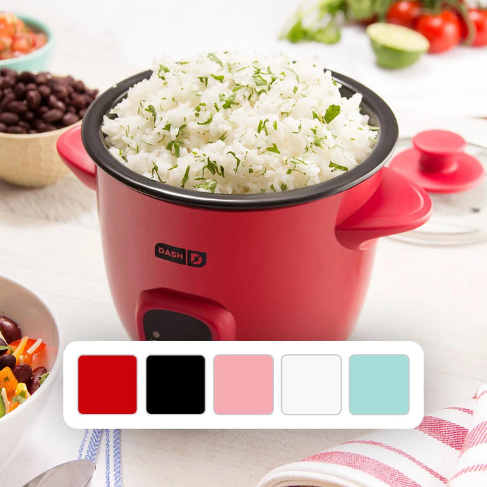 Dash Mini 2-Cup Rice Cooker with Keep Warm Function, Choose Color
