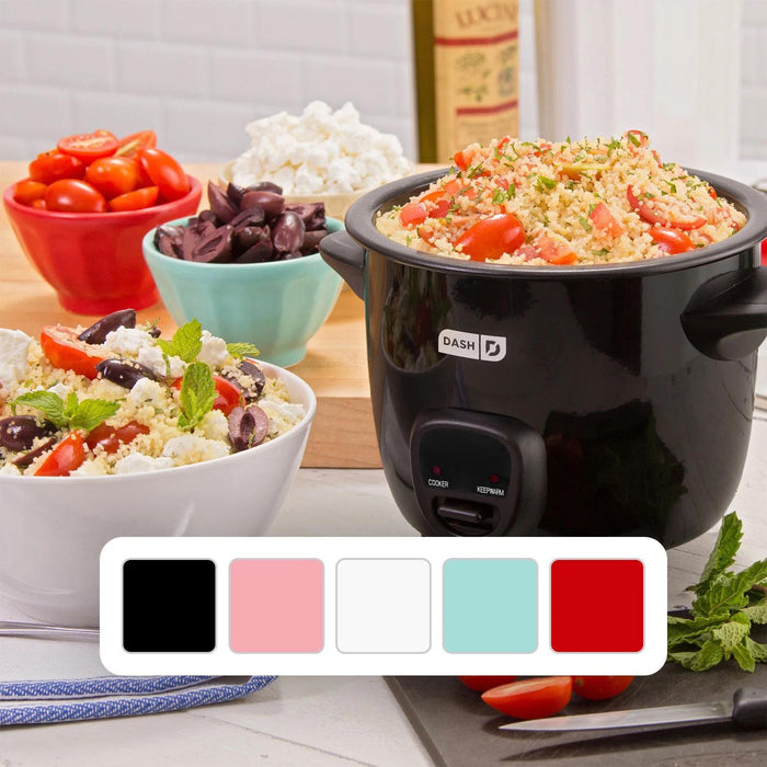 Dash Mini 2-Cup Rice Cooker with Keep Warm Function, Choose Color