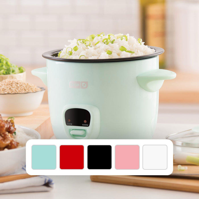 Dash Mini 2-Cup Rice Cooker with Keep Warm Function, Choose Color