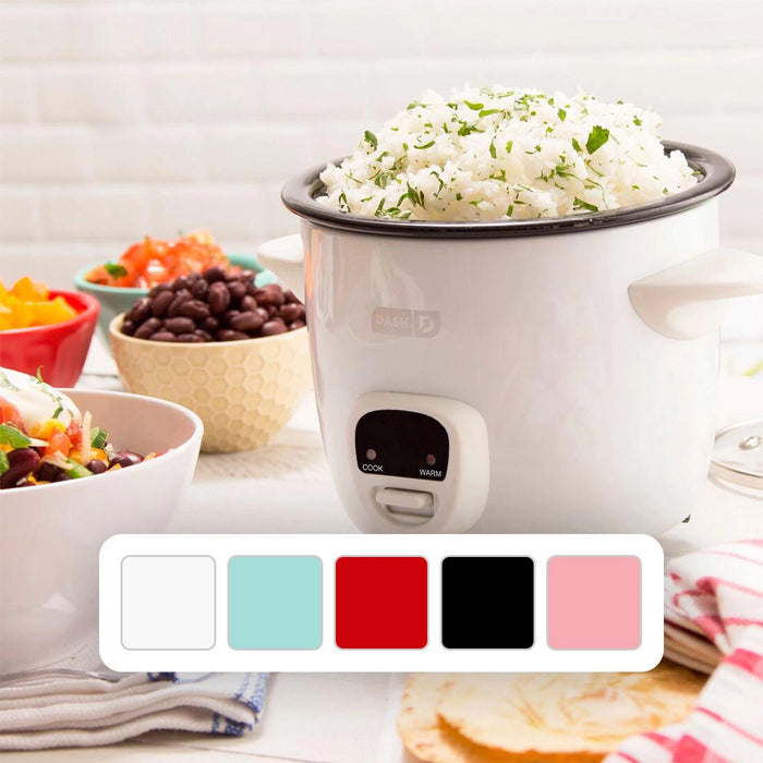 Dash Mini 2-Cup Rice Cooker with Keep Warm Function, Choose Color