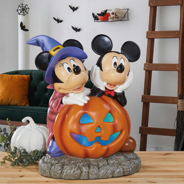 Disney Halloween Mickey and Minnie Pumpkin Greeter