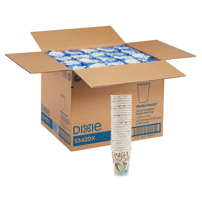 Dixie PerfecTouch 12 oz Paper Hot Cup, 500-count
