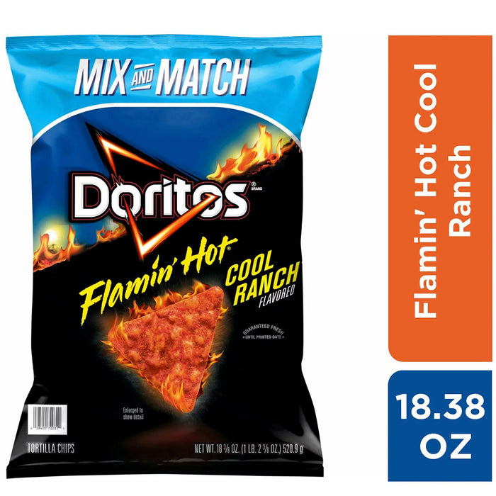 Doritos Flamin' Hot Cool Ranch Tortilla Chips, 18.375 oz.