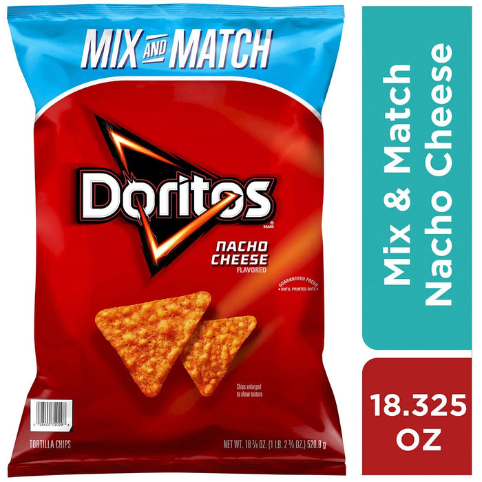 Doritos Nacho Cheese Flavored Tortilla Chips, 18.38 oz.