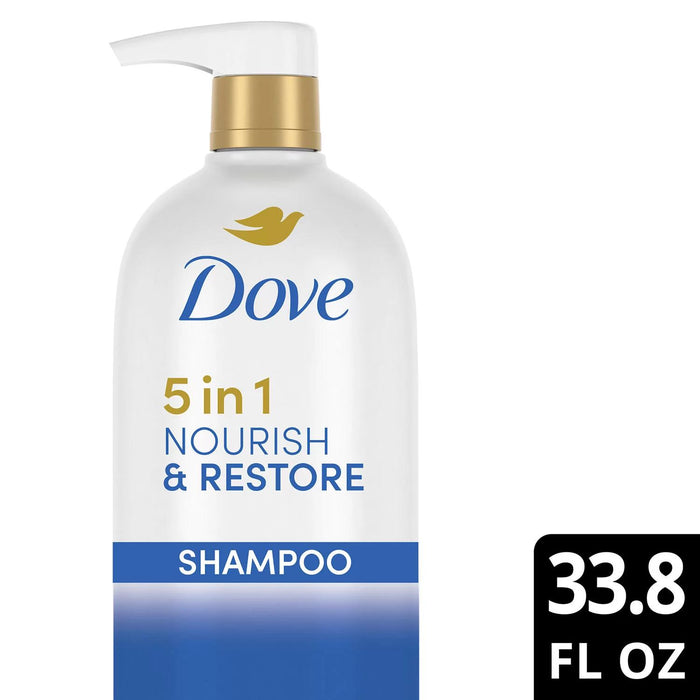 Dove Nourish and Restore 5-in-1 Shampoo, 33.8 fl. oz.