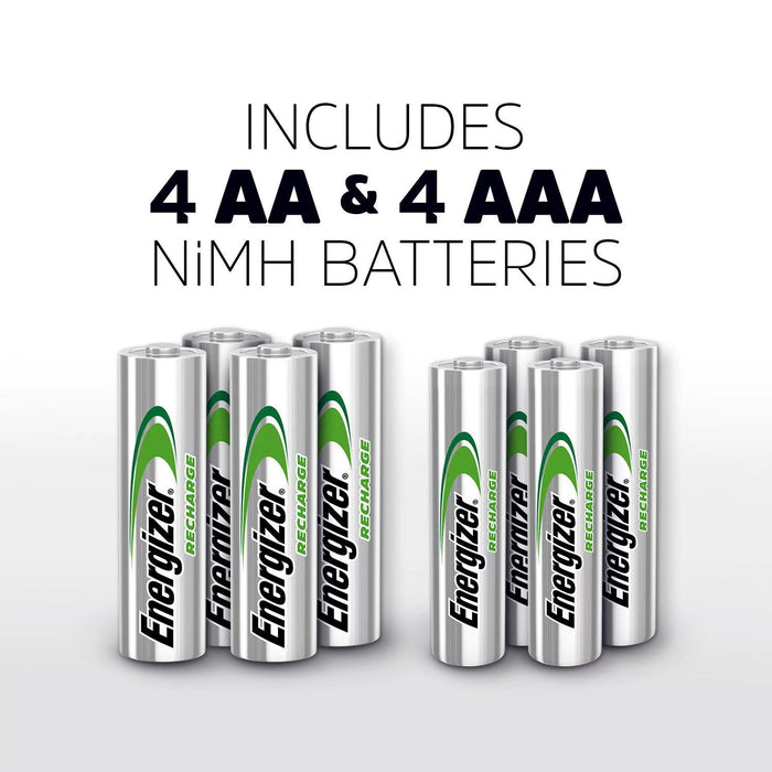 Energizer Recharge PowerPlus Charger AA and AAA Batteries, 8 pk.