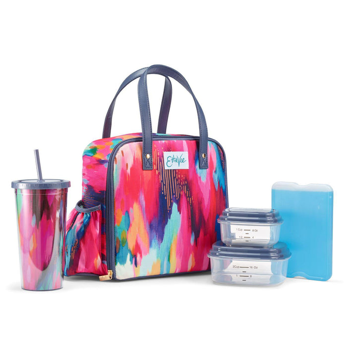 Fit and Fresh Artist Collection 5-Piece Deluxe Lunch Box, Choose Color
