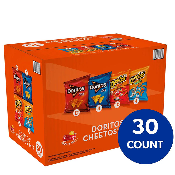 Frito-Lay Doritos and Cheetos Variety Pack Chips, 30 pk.