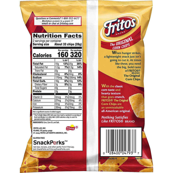 Fritos Original Corn Chips, 2 oz., 64 pk.