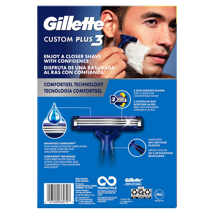 Gillette Custom Plus3 Disposable Razors, 36-count