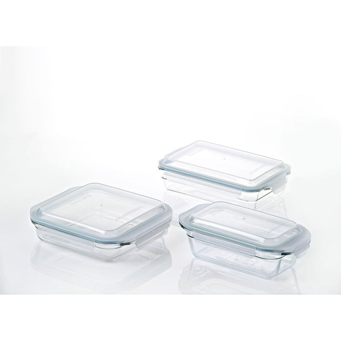 Glasslock 6-Piece Glass Bakeware Food Storage Set