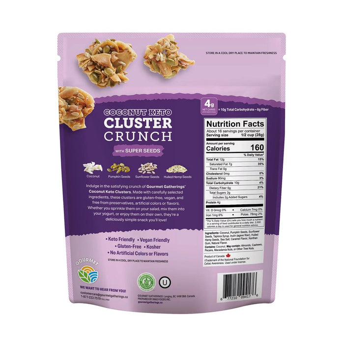 Gourmet Gatherings Coconut KETO Cluster Crunch, 16 oz.