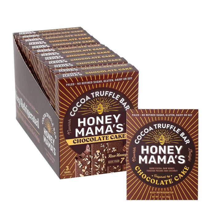 Honey Mama's Cocoa Truffle Bars, 2.5 oz, Chocolate Cake 12-ct