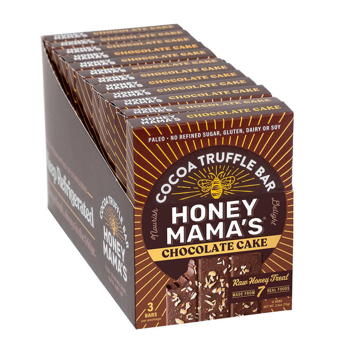 Honey Mama's Cocoa Truffle Bars, 2.5 oz, Chocolate Cake 12-ct