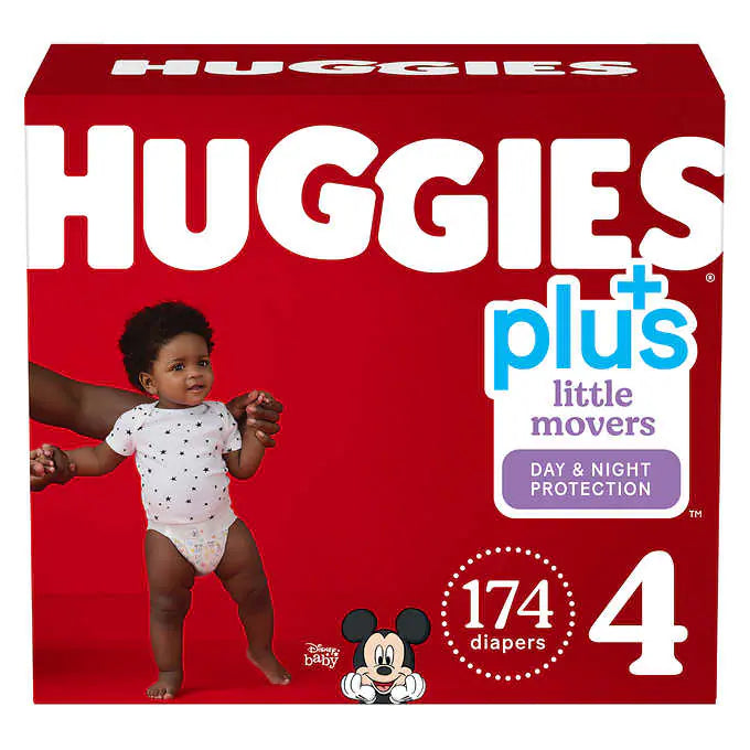 Huggies Plus Diapers Little Movers Sizes 3 - 7