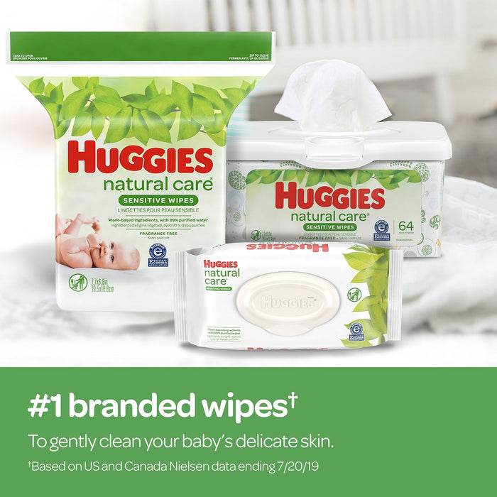 Huggies Natural Care Sensitive Baby Wipes, Fragrance Free, 17 pk., 1088 Wipes