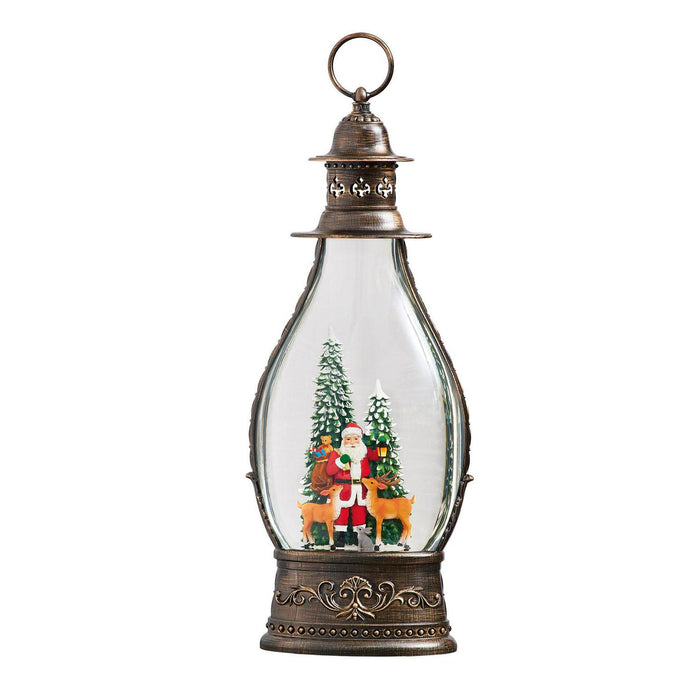 Jumbo Holiday Glitter Lantern with LED Light