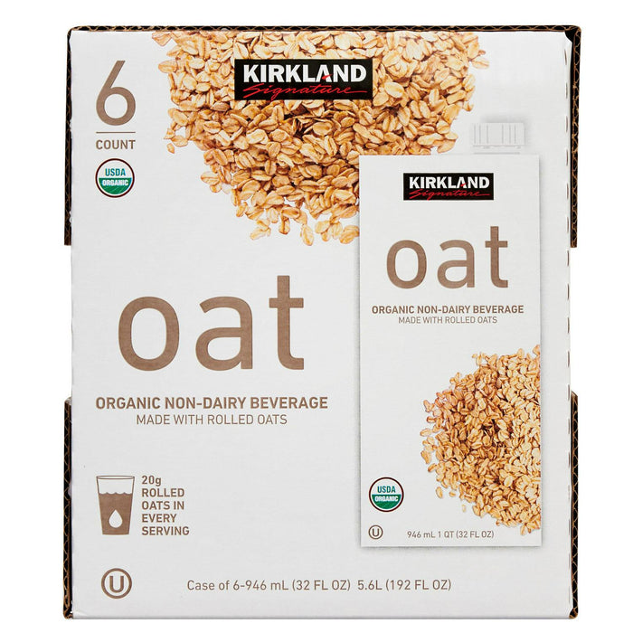 Kirkland Signature, Organic Non-Dairy Oat Beverage, 32 oz, 6-count