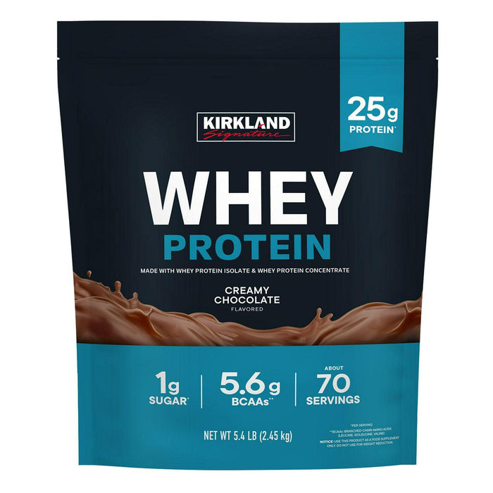 Kirkland Signature Whey Protein, Creamy Chocolate, 5.4lbs