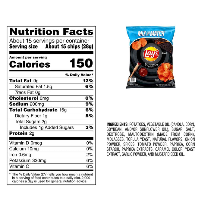 Lay's Barbecue Potato Chips, 15.25 oz.