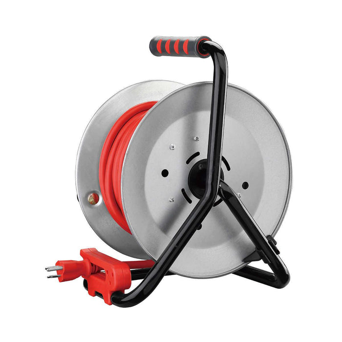 Link2Home Heavy Duty Retractable Extension Cord Reel 20 Ft. With 4