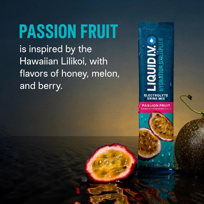 Liquid I.V. Hydration Multiplier Variety Pack, Lemon Lime and Passion Fruit, 30 ct.