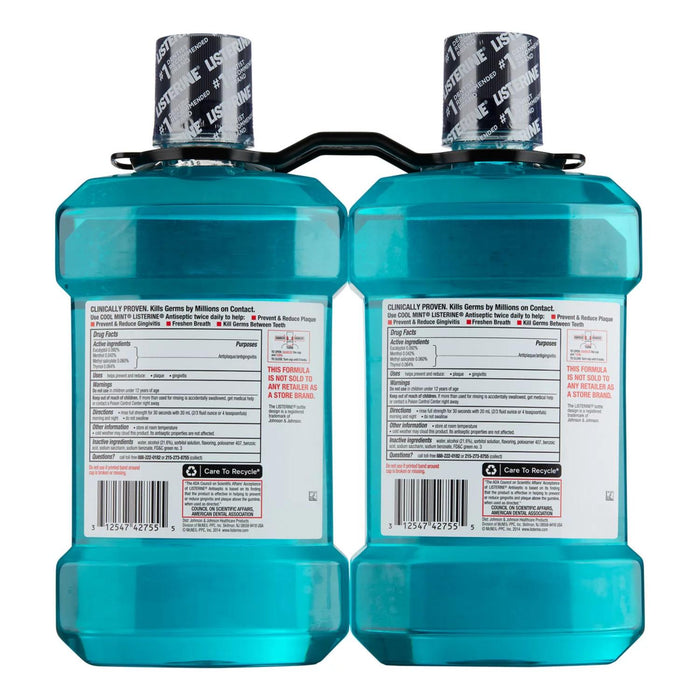 Listerine Cool Mint Antiseptic Mouthwash, 50.7 fl. oz., 2 pk.