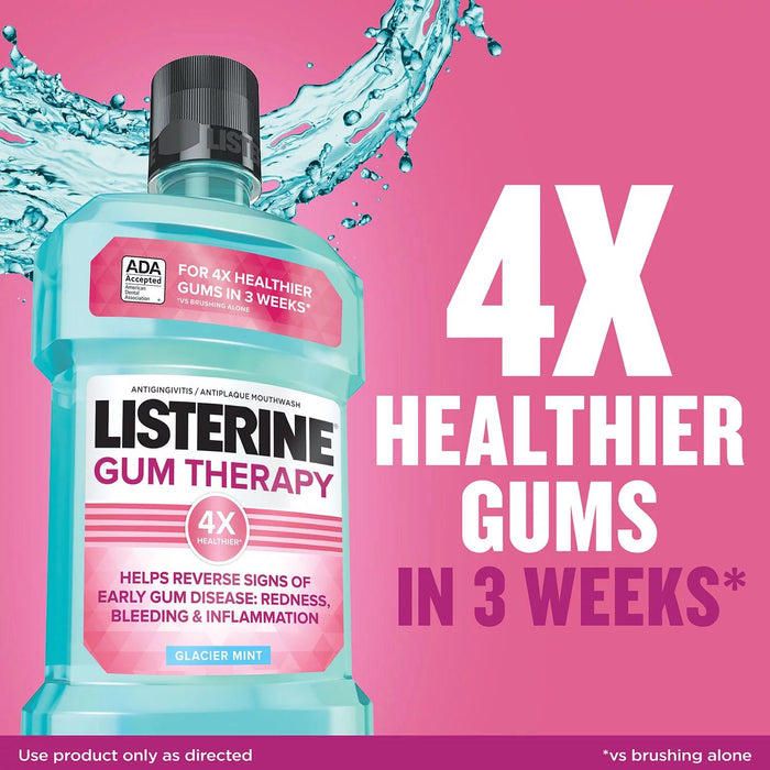 Listerine Gum Therapy Anti-Gingivitis Glacier Mint Mouthwash, 1.5L, 2 pk.