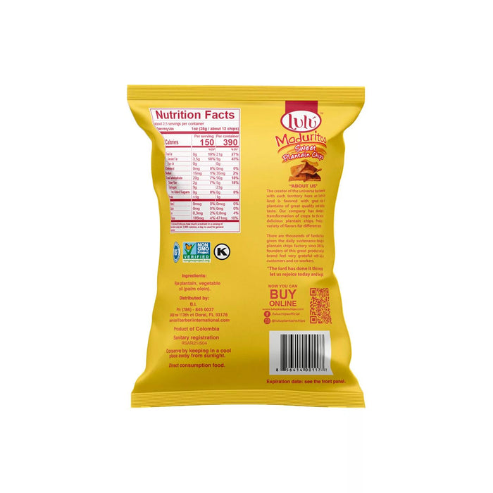 Lulu Platanitos Sweet Plantain Chips, 2.5 oz., 30 pk.