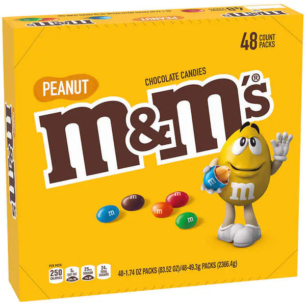 M&M Peanut 1.74oz pack or 48ct box — Sweeties Candy of Arizona