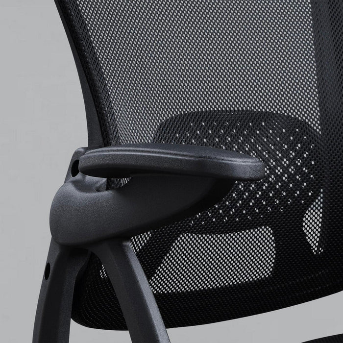 Mainstays Ergonomic Office Chair with Adjustable Headrest, Black Fabric, 275 lb capacity
