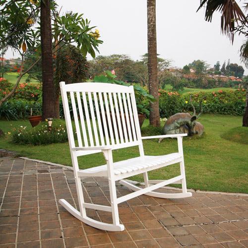 Mainstays Outdoor 2-Person Double Rocking Chair, White