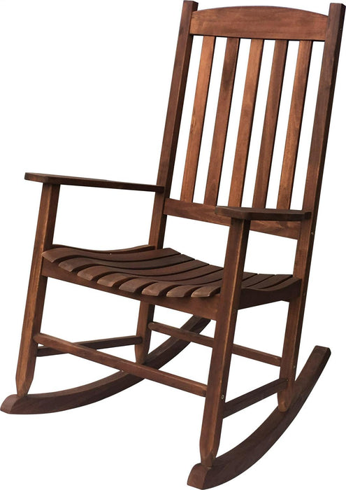 Mainstays Outdoor Wood Porch Rocking Chair Weather Resistant Finish