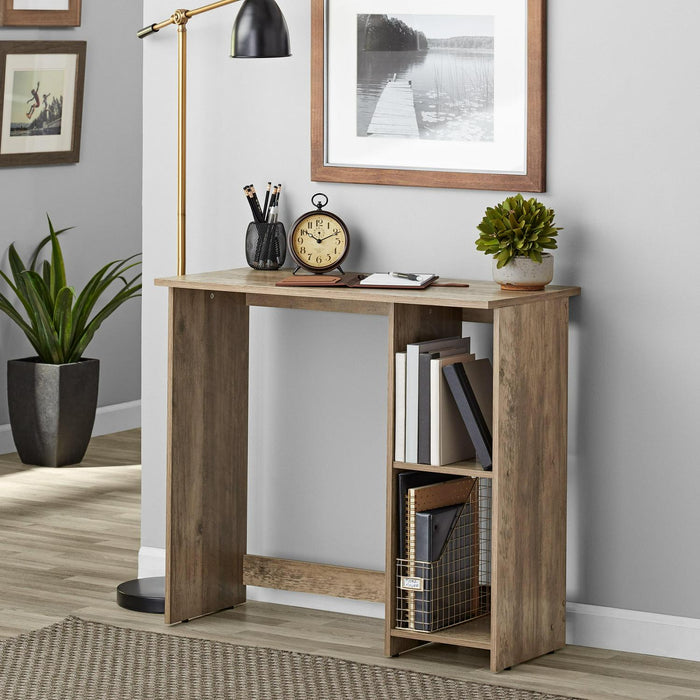 Mainstays Small Space Writing Desk with 2 Shelves