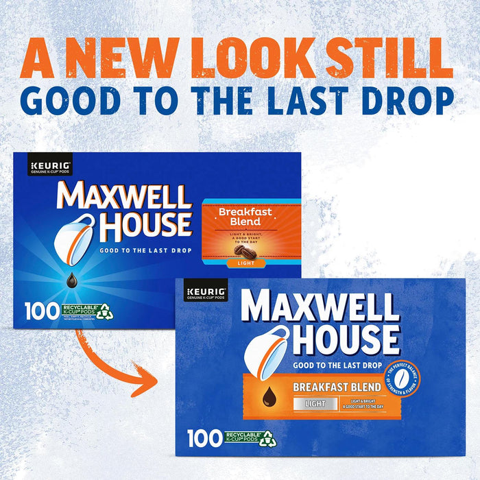 Maxwell House Breakfast Blend Light Roast K-Cup Coffee Pods (100 ct.) ) | Home Deliveries