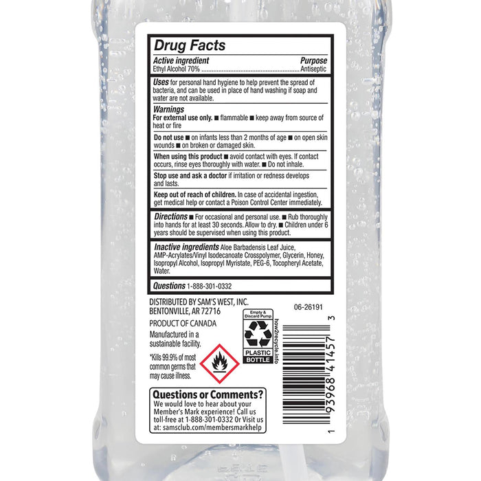 Member's Mark Hand Sanitizer, 67.6 fl. oz.