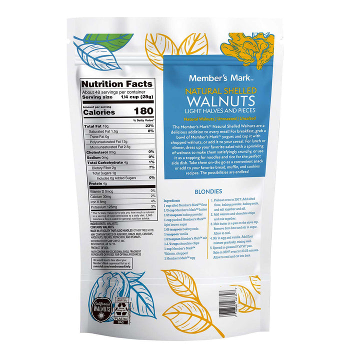 Member's Mark Natural Shelled Walnuts, 3 lbs.
