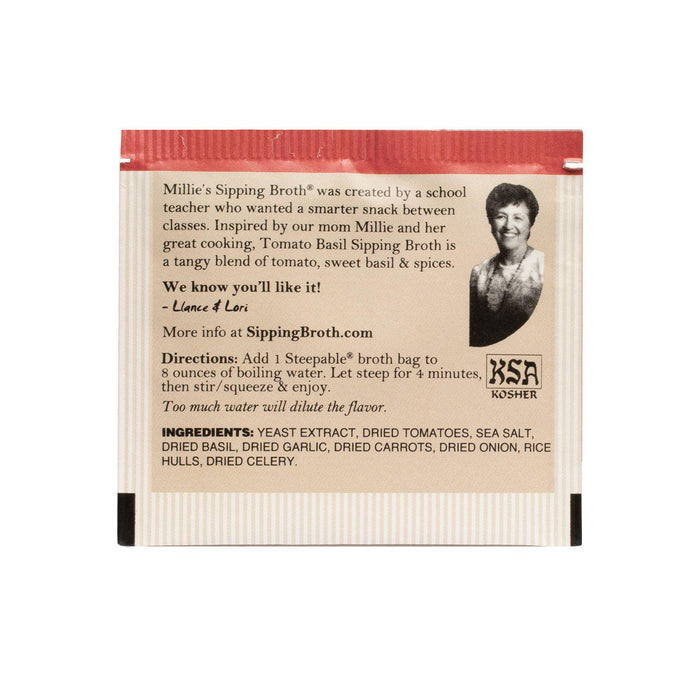Millie's Sipping Broth, Tomato Basil, 6 pk.