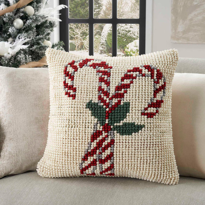 Mina Victory Loop Holiday Pillow, 22 x 22