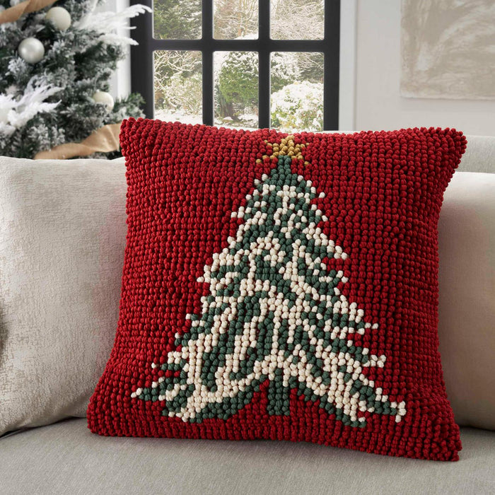 Mina Victory Loop Holiday Pillow, 22 x 22