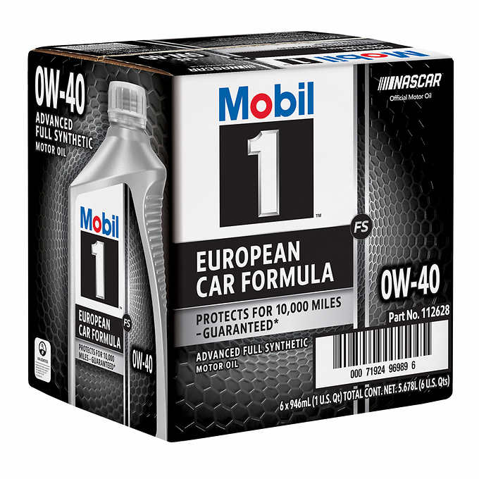 Mobil 1 0W-40 Full Synthetic Motor Oil, 1-Quart, 6-pack