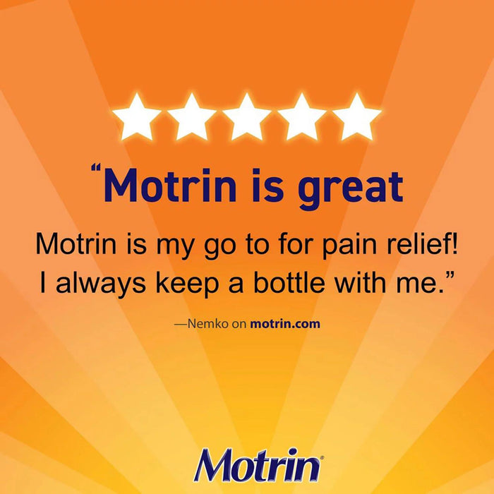 Motrin IB Pain Reliever Caplets, 200 mg Ibuprofen, 300 ct.