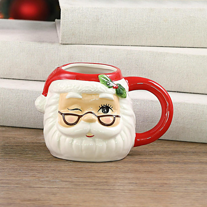 Mr. Christmas Santa Mugs, Set of 4