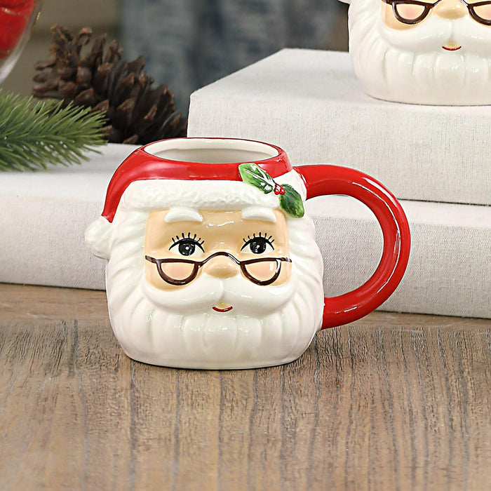 Mr. Christmas Santa Mugs, Set of 4