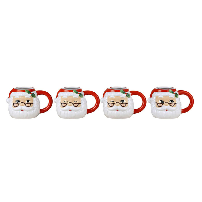 Mr. Christmas Santa Mugs, Set of 4