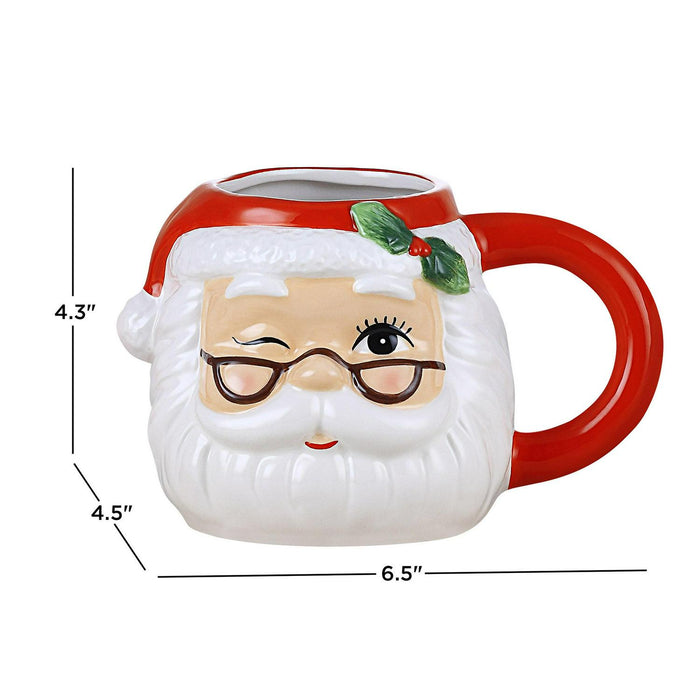 Mr. Christmas Santa Mugs, Set of 4