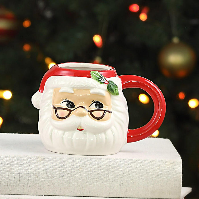 Mr. Christmas Santa Mugs, Set of 4