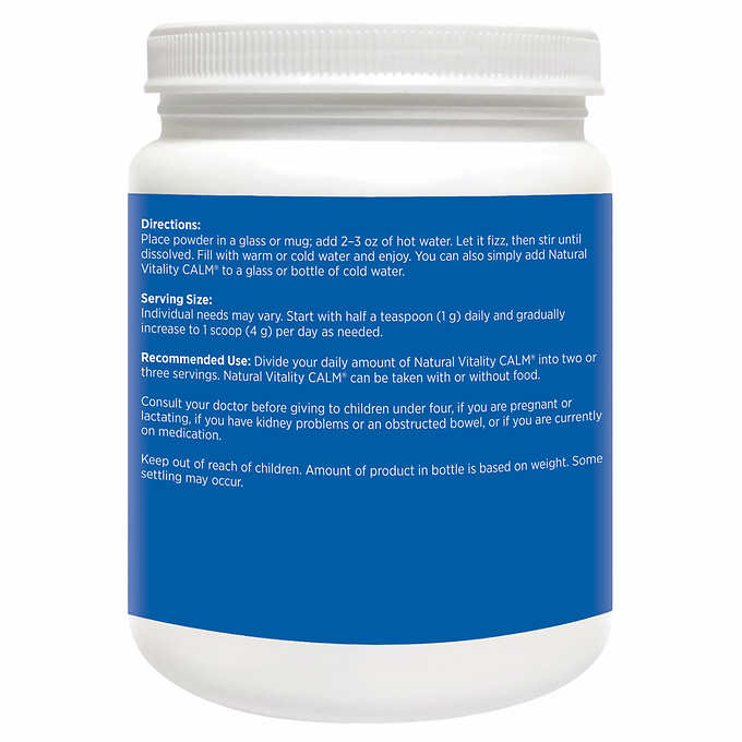 Natural Vitality Calm Magnesium Citrate Powder, 20 Ounces