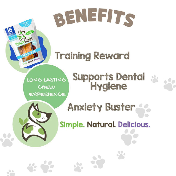 Nature Gnaws Dog Chews, Variety Pack, 18 ct., 19.2 oz.